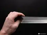 Yoshikane SKD Nashiji Kiritsuke Gyuto 210mm Ebony Handle - Image 10