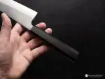 Yoshikane SKD Nashiji Kiritsuke Gyuto 210mm Ebony Handle - Image 9