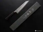 Yoshikane SKD Nashiji Kiritsuke Gyuto 210mm Ebony Handle - Image 6