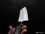 Nigara STRIX Tsuchime Damascus Bunka 180mm with Ebony handle - Image 5