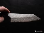 Nigara STRIX Tsuchime Damascus Bunka 180mm with Ebony handle - Image 4