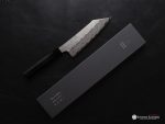 Nigara STRIX Tsuchime Damascus Bunka 180mm with Ebony handle - Image 3