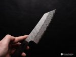 Nigara STRIX Tsuchime Damascus Bunka 180mm with Ebony handle - Image 2