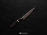 Yoshimi Kato SG2 HYO Petty 150mm Japanese utility knife with hammered tsuchime blade finish