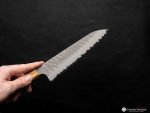 Nigara AS Tsuchime Gyuto 210mm with Olive Wood Handle - Image 5