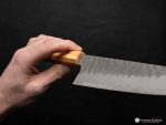 Nigara AS Tsuchime Gyuto 210mm with Olive Wood Handle - Image 3
