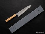 Nigara AS Tsuchime Gyuto 210mm with Olive Wood Handle - Image 6