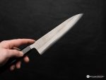Yoshikane SKD Nashiji Gyuto 210mm Ebony Handle - Image 8