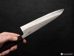 Yoshikane SKD Nashiji Gyuto 210mm Ebony Handle - Image 7