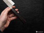 Yoshikane SKD Nashiji Gyuto 210mm Ebony Handle - Image 5