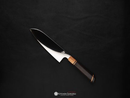 santoku knife Tatsu handmade Cape Town mirror polished Zebrano handle South Africa