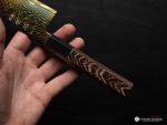 Hatsukokoro Ryuhyo Rainbow Damascus Bunka 170mm - Image 7