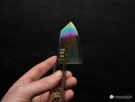Hatsukokoro Ryuhyo Rainbow Damascus Bunka 170mm - Image 5