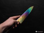 Hatsukokoro Ryuhyo Rainbow Damascus Gyuto 210mm - Image 6