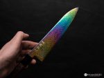 Hatsukokoro Ryuhyo Rainbow Damascus Gyuto 210mm - Image 5