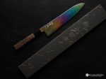 Hatsukokoro Ryuhyo Rainbow Damascus Gyuto 210mm - Image 9