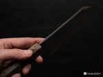 Yorokobi SLD Rainbow Damascus Bunka 180mm - Image 8